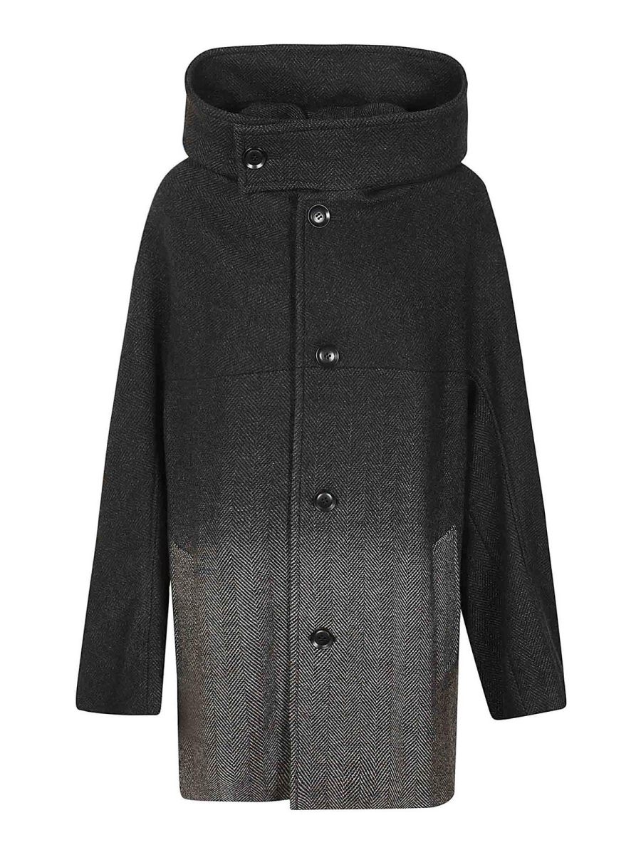 Yohji Yamamoto Manteau Au Genou - Noir