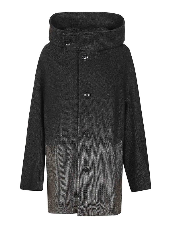 Yohji Yamamoto Manteau Au Genou - Noir