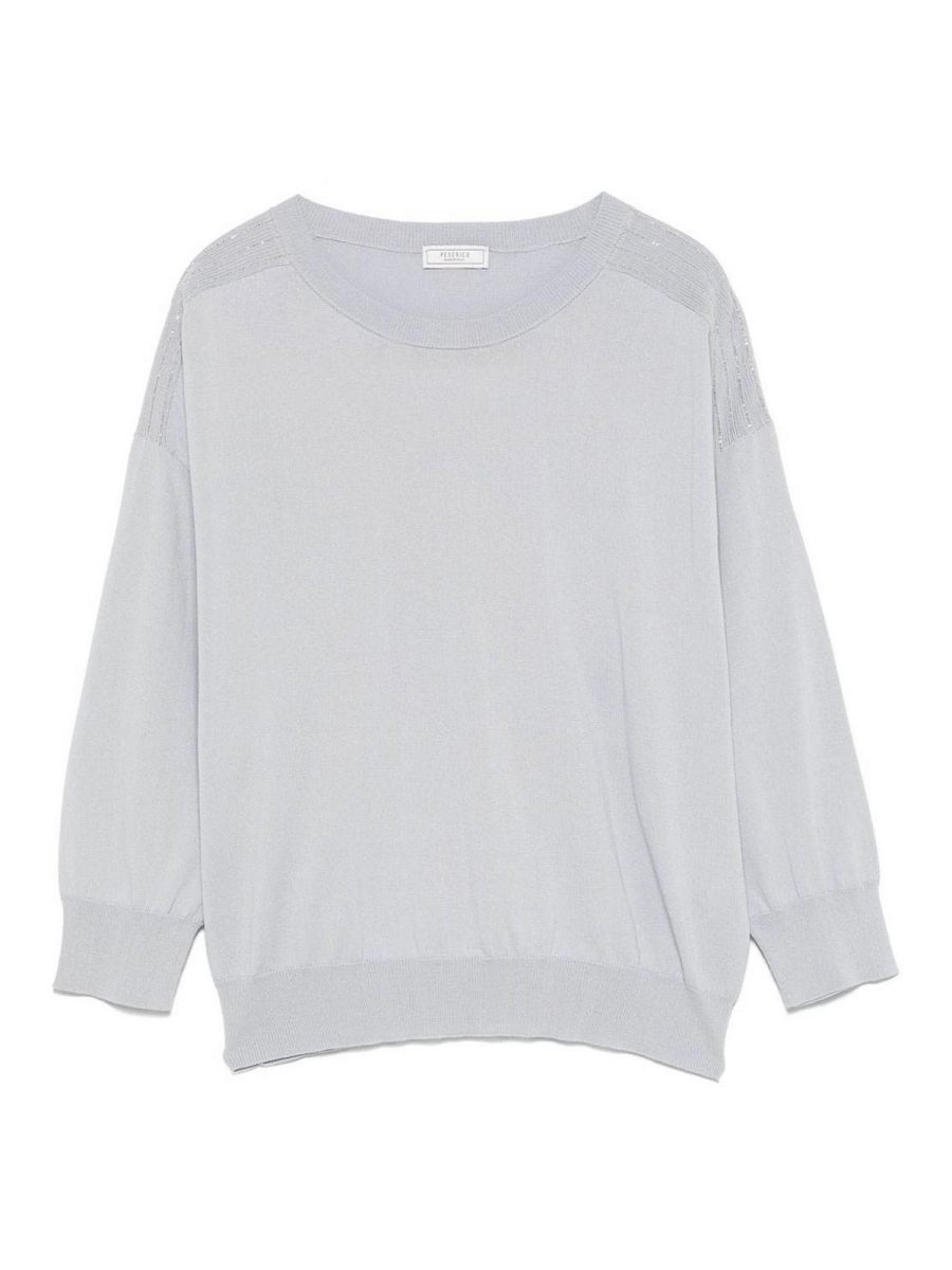 Peserico Pull Col Rond - Gris