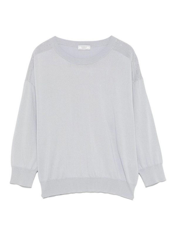 Peserico Pull Col Rond - Gris
