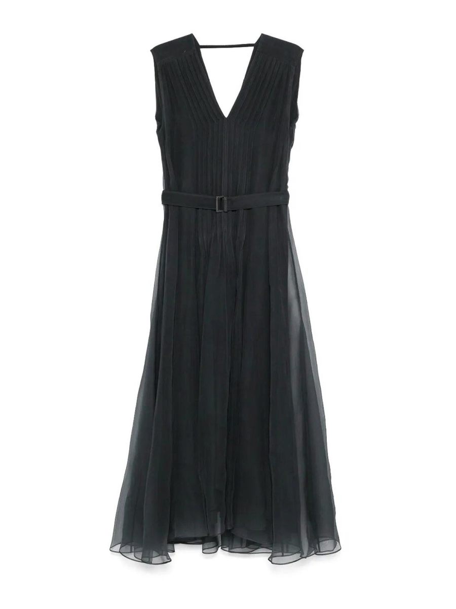 Brunello Cucinelli Robe Au Genou - Noir