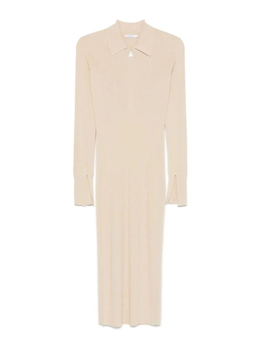 Patrizia Pepe Robe Au Genou - Beige