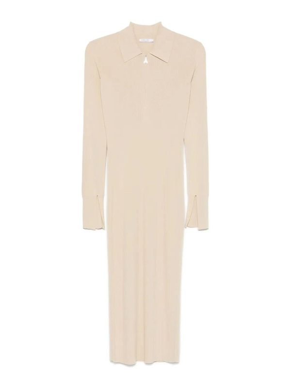Patrizia Pepe Robe Au Genou - Beige