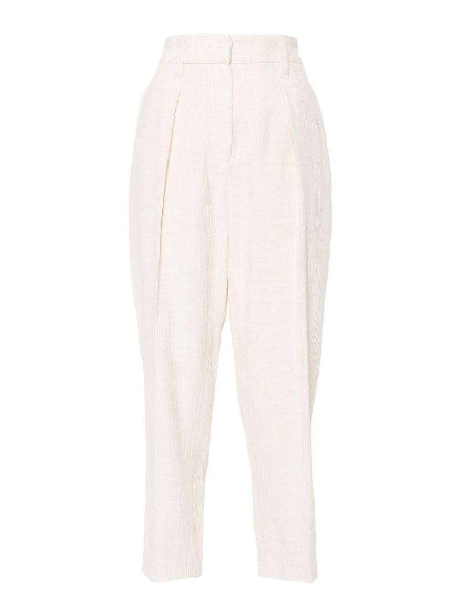 Brunello Cucinelli Pantalons Décontractés - Blanc