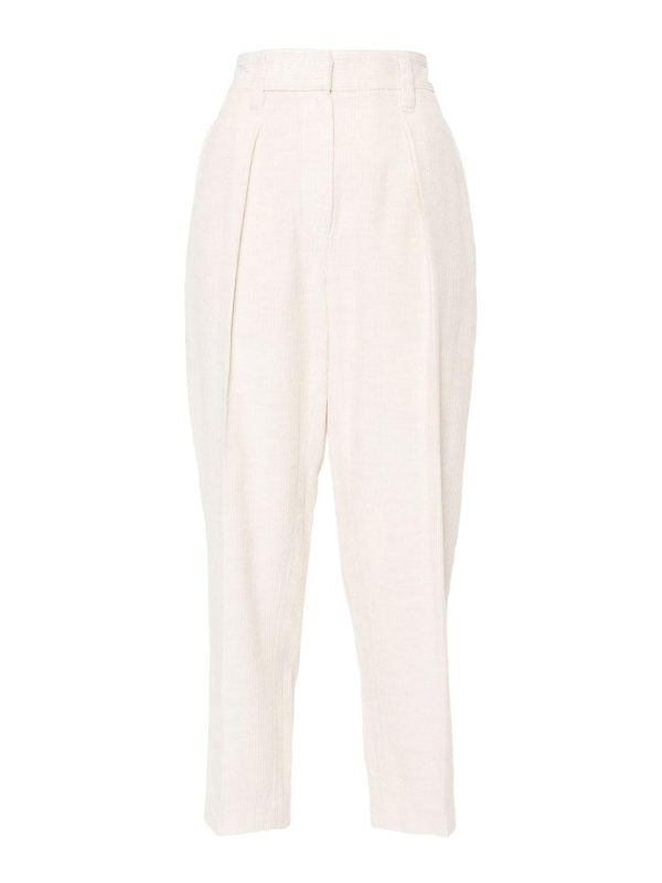 Brunello Cucinelli Pantalons Décontractés - Blanc