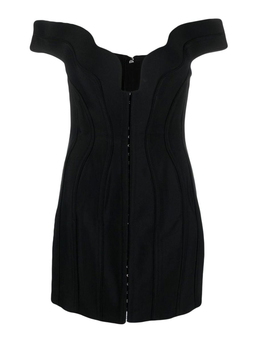 Mugler Robe Courte - Noir