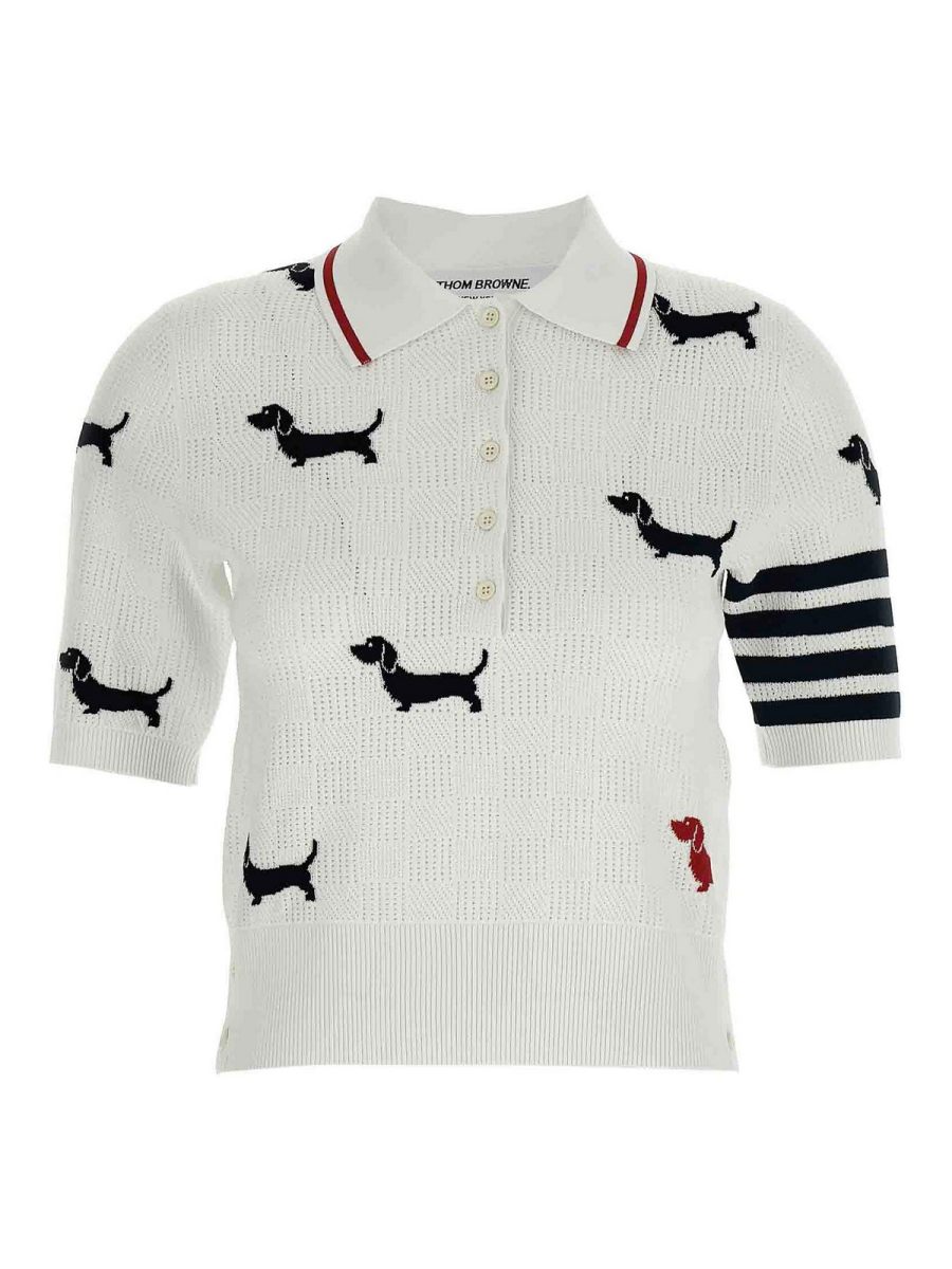 Thom Browne Polo - Blanc
