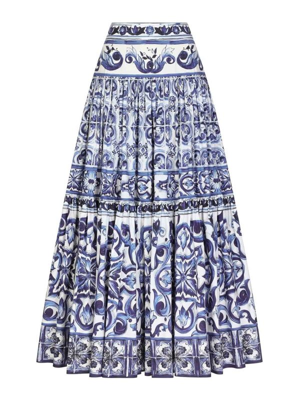 Dolce & Gabbana Jupe Longue - Bleu