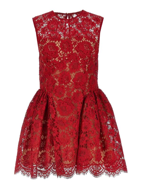 Self Portrait Robe Courte - Rouge