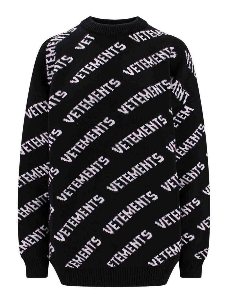 Vetements Pull Col Rond - Noir