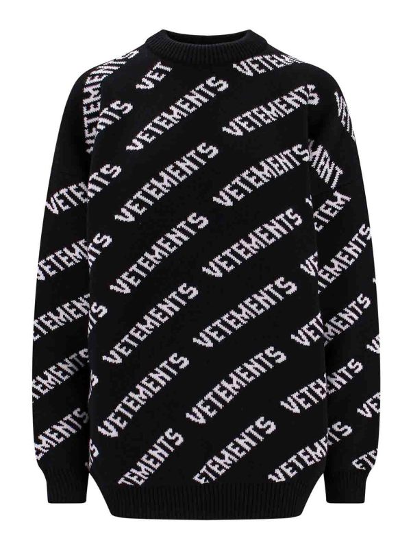 Vetements Pull Col Rond - Noir