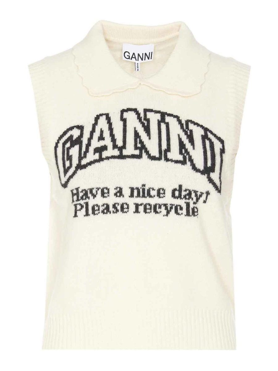 Ganni Gilet - Blanc