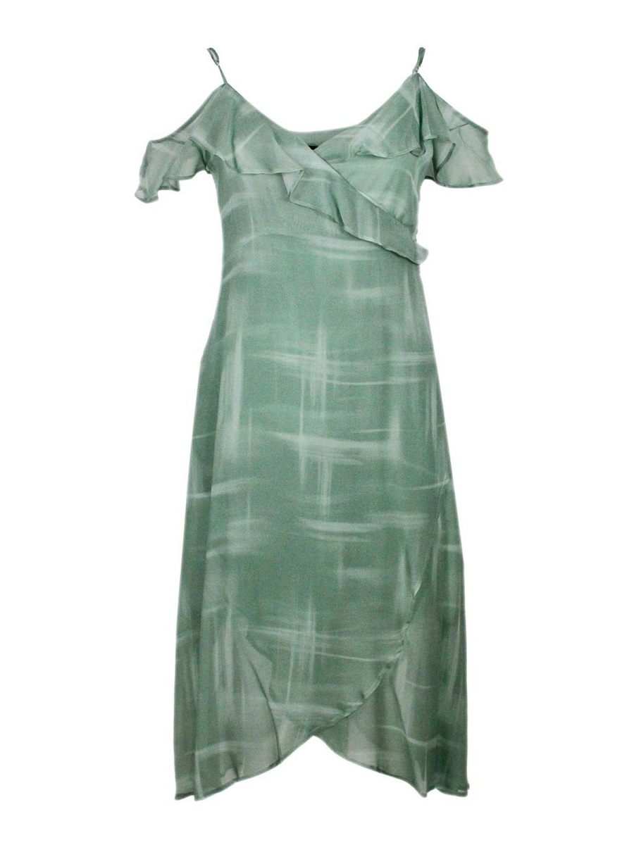 Armani Exchange Robe Au Genou - Vert