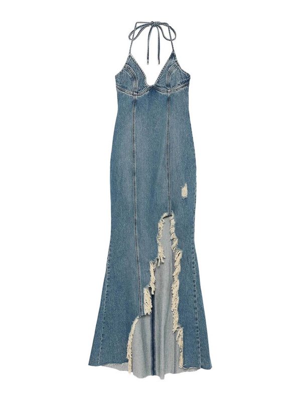 Blumarine Maxi Robe - Bleu