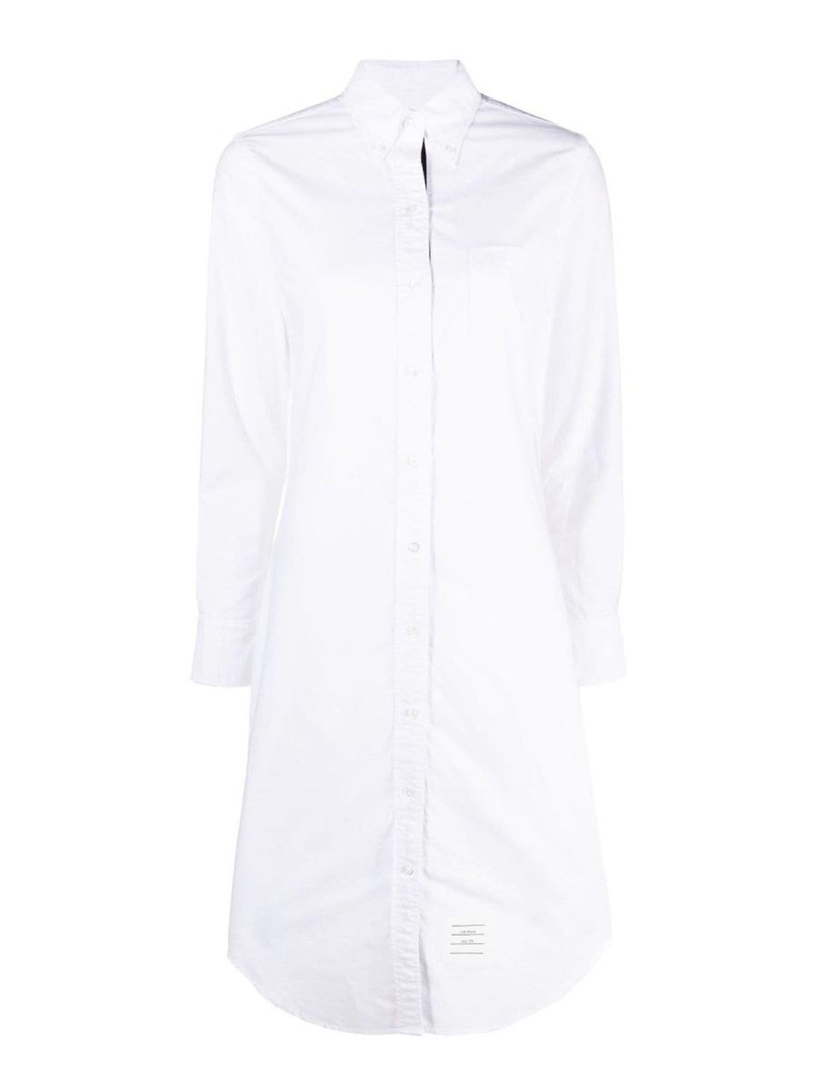 Thom Browne Robe Au Genou - Blanc