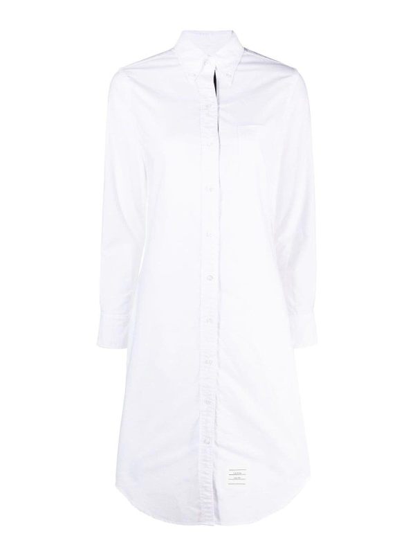Thom Browne Robe Au Genou - Blanc