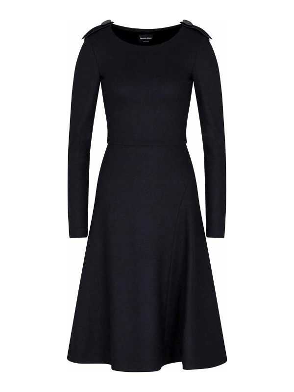 Giorgio Armani Robe Au Genou - Noir