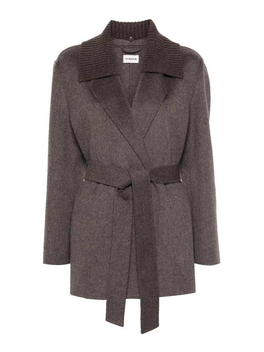 P. A.R. O.S. H. Manteau Court - Marron