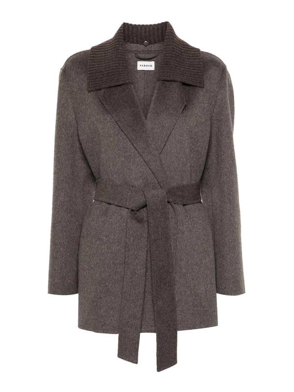 P. A.R. O.S. H. Manteau Court - Marron
