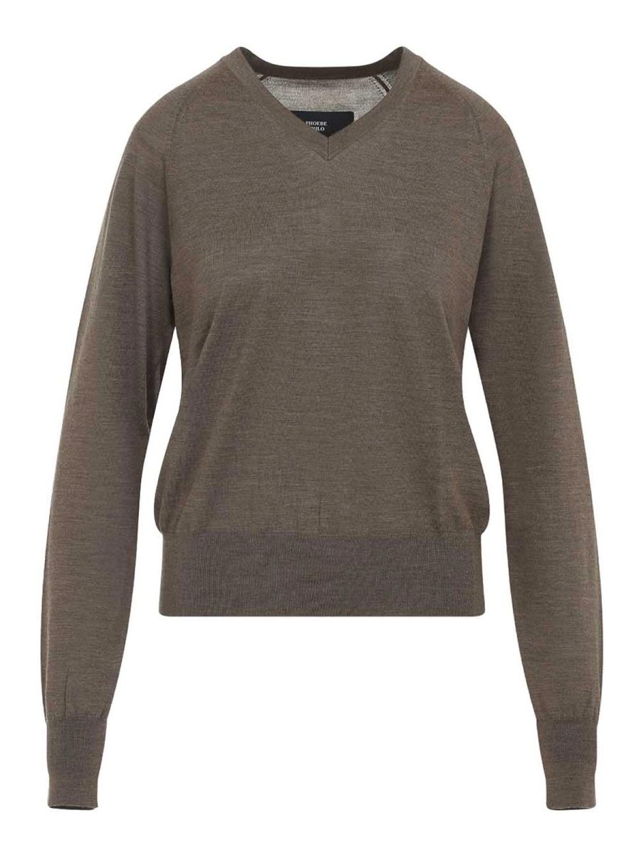 Phoebe Philo Pull Col Rond - Taupe