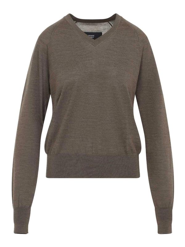 Phoebe Philo Pull Col Rond - Taupe