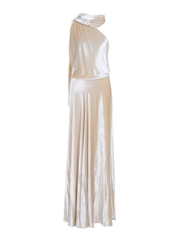 Alberta Ferretti Maxi Robe - Crème