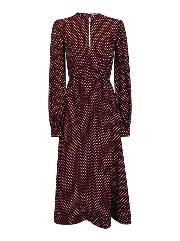 Crida Robe Au Genou - Rouge Brun