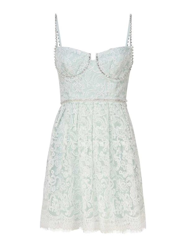 Self Portrait Robe Courte - Vert