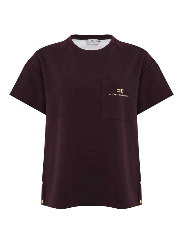 Elisabetta Franchi T-Shirt - Violet Foncé