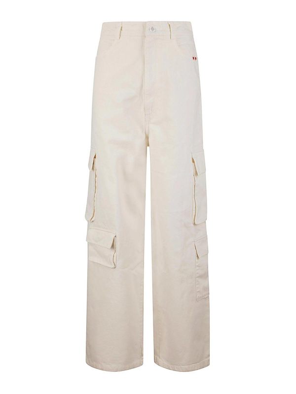 Amish Pantalons Décontractés - Crème