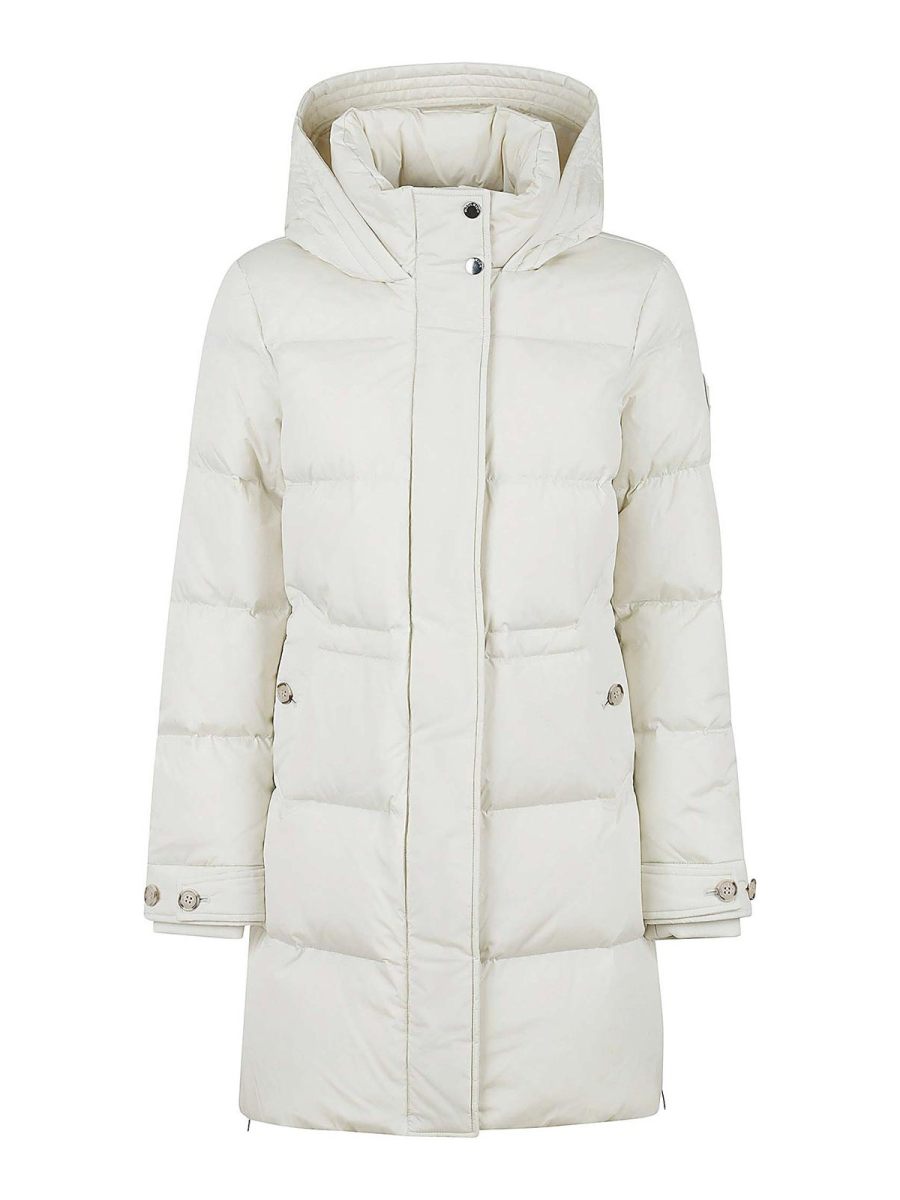 Woolrich Manteau Au Genou - Crème