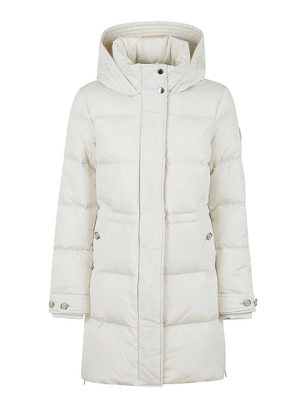 Woolrich Manteau Au Genou - Crème