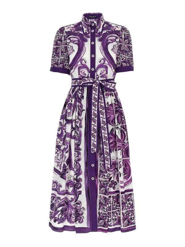 Dolce & Gabbana Robe Au Genou - Violet