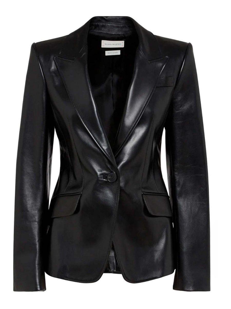 Alexander Mcqueen Blouson En Cuir - Noir