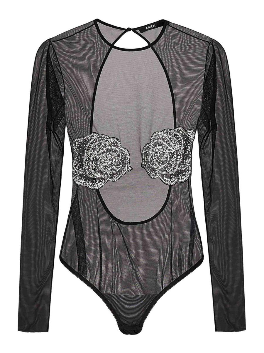 Amen Pull Col Rond - Noir