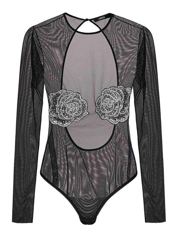 Amen Pull Col Rond - Noir