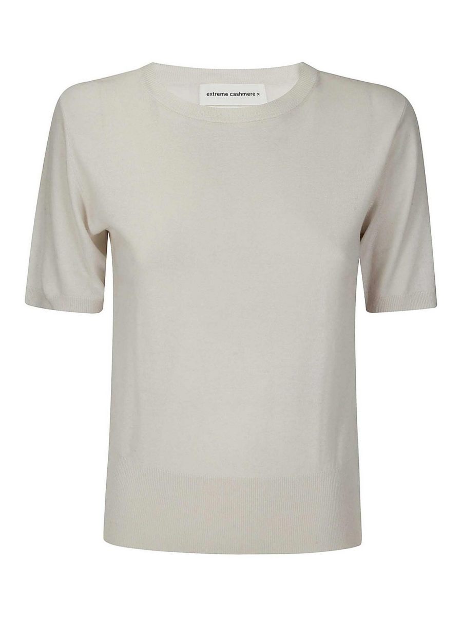 Extreme Cashmere Pull Col Bateau - Blanc