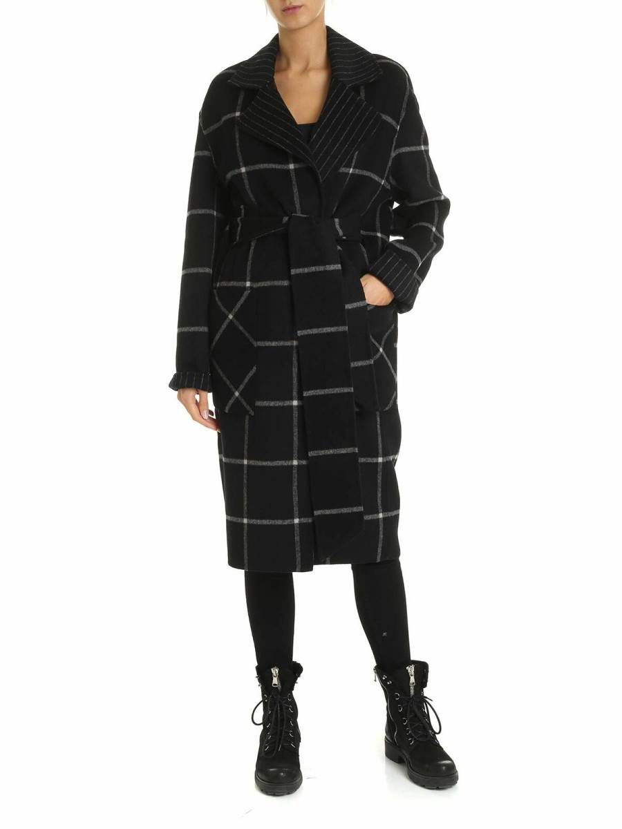 Karl Lagerfeld Manteau Au Genou - Noir
