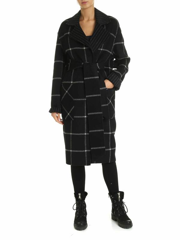 Karl Lagerfeld Manteau Au Genou - Noir
