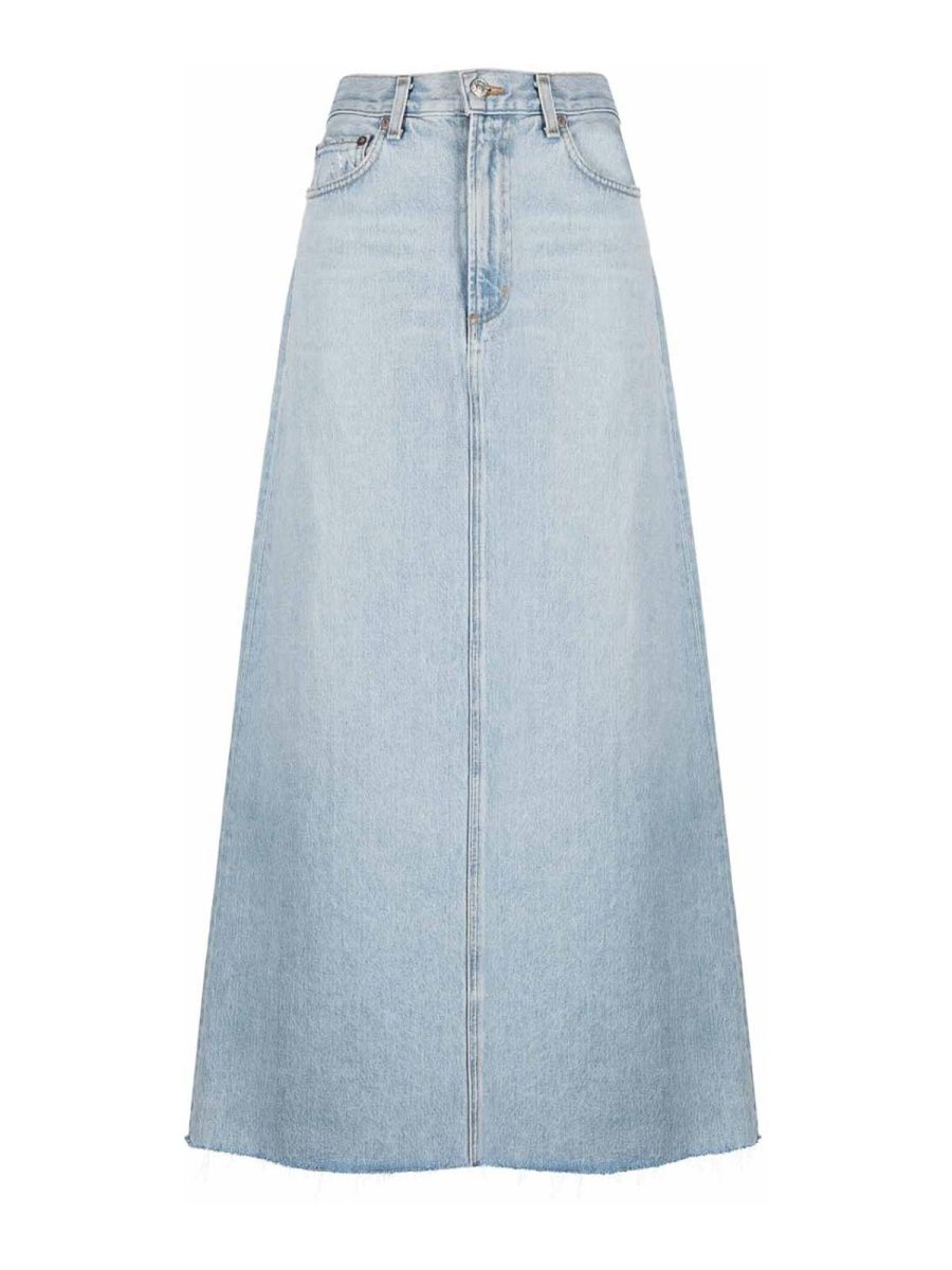 Agolde Jupe Longue - Bleu