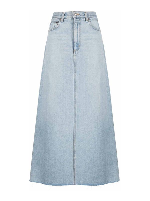 Agolde Jupe Longue - Bleu