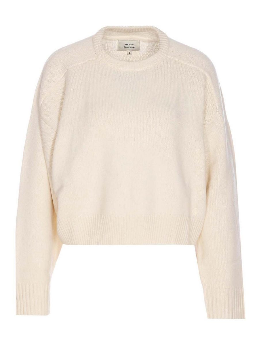 Loulou Studio Pull Col Rond - Blanc