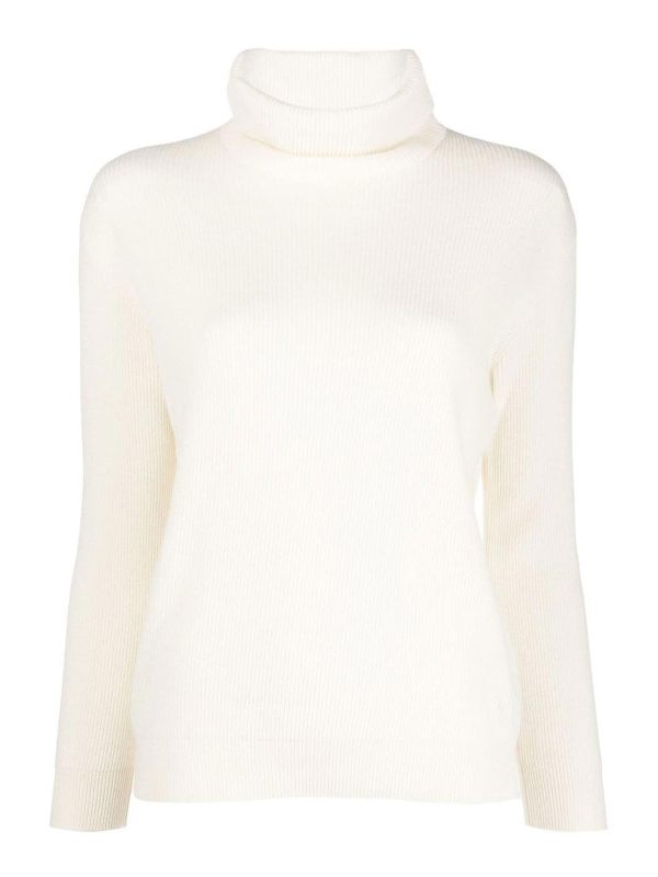 Brunello Cucinelli Pull Col Roulé - Blanc
