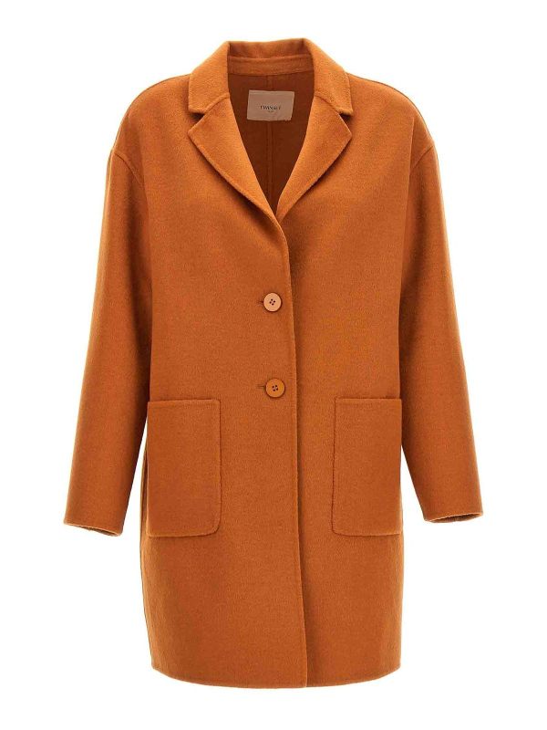 Twinset Manteau Court - Orange