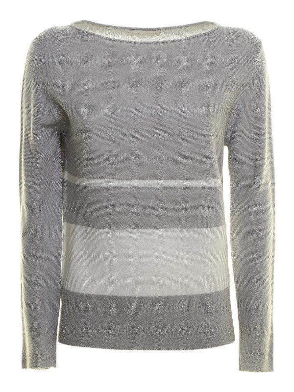 Fabiana Filippi Pull Col Bateau - Argent