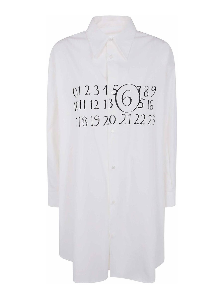MM6 Maison Margiela Robe Au Genou - Blanc