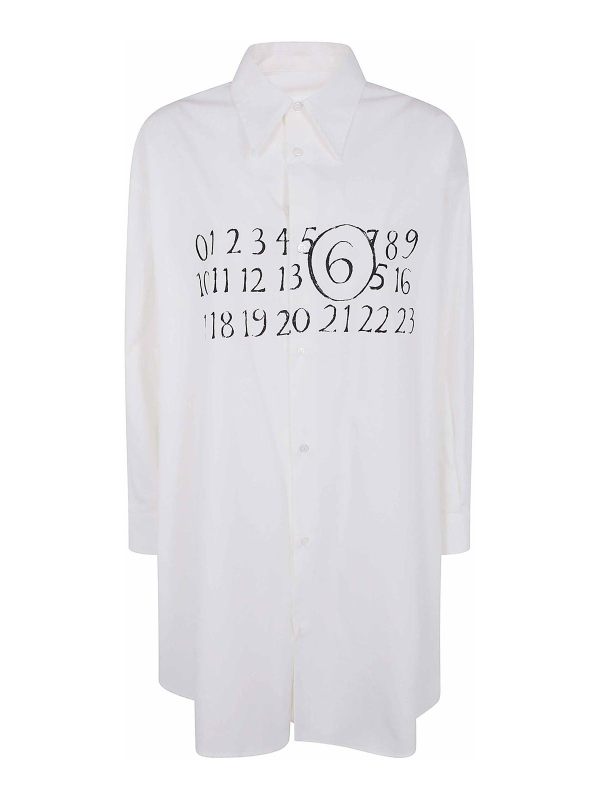 MM6 Maison Margiela Robe Au Genou - Blanc