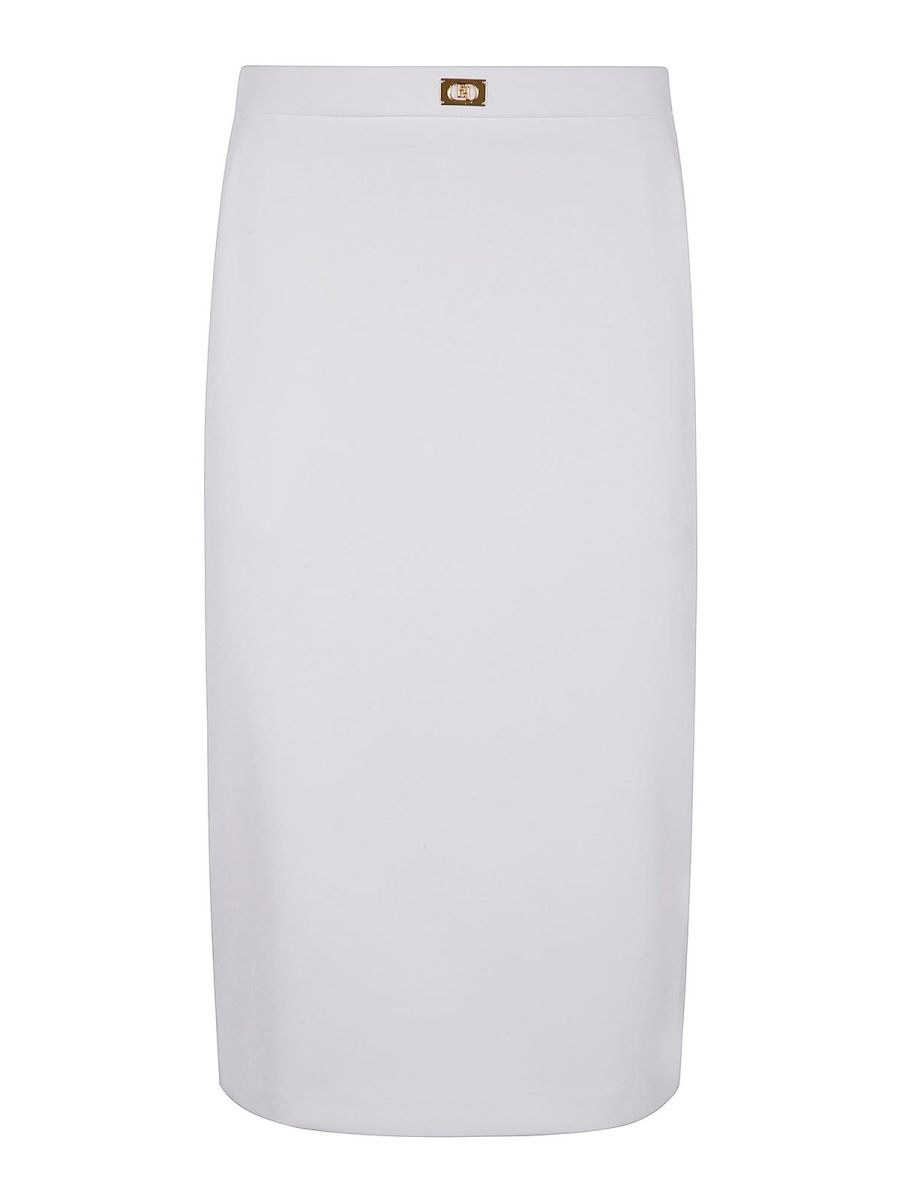 Elisabetta Franchi Jupe Midi - Blanc
