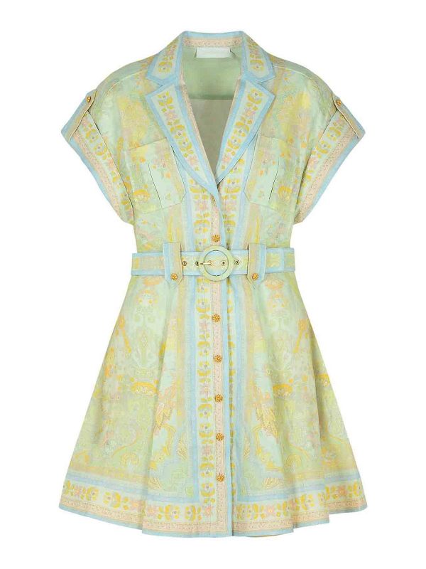801 Robe Au Genou - Vert