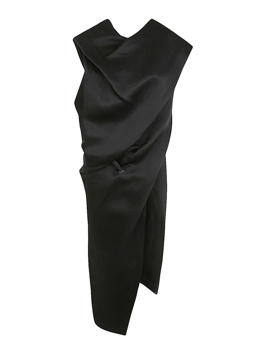 Pleats Please Issey Miyake Robe Au Genou - Noir